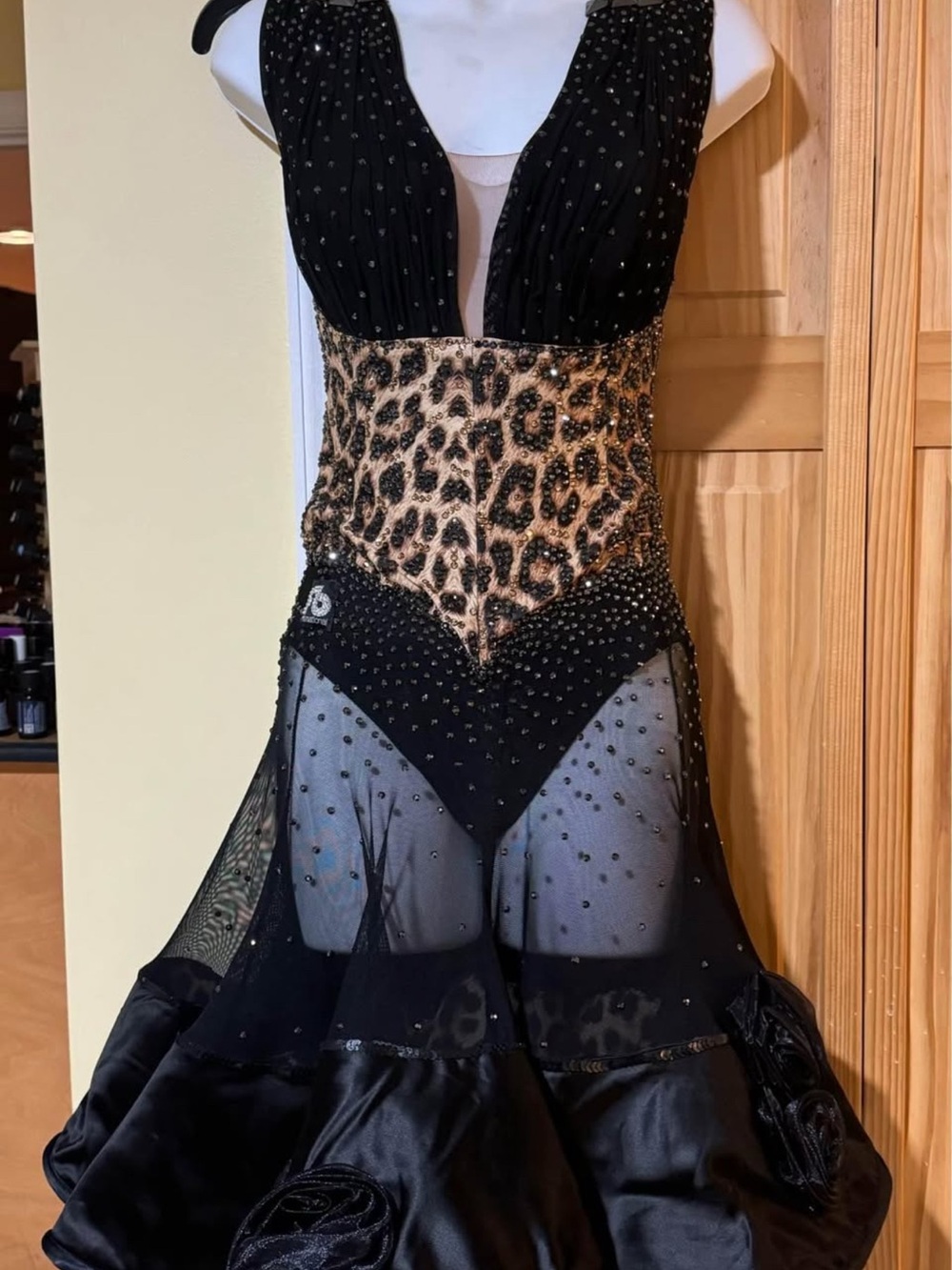 FB International Black & Leopard Rhythm/Latin Competition Dress – Fully Stoned